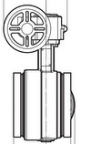 Vic-300™ MasterSeal™ Absperrklappe aus Edelstahl Serie 461 mit Antrieb + Handrad Heizung- STLB-Bau Mustervorlage -